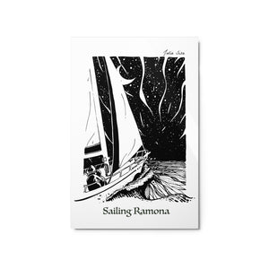 Sailing Ramona Metal print