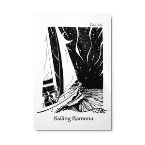 Sailing Ramona Metal prints