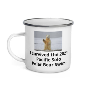 Polar Bear Swim Enamel Mug