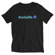 Load image into Gallery viewer, Unisex Short Sleeve V-Neck T-Shirt - #sololife
