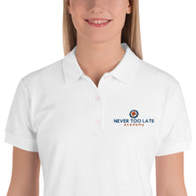 Load image into Gallery viewer, Never Too Late Embroidered Women&#39;s Polo Shirt
